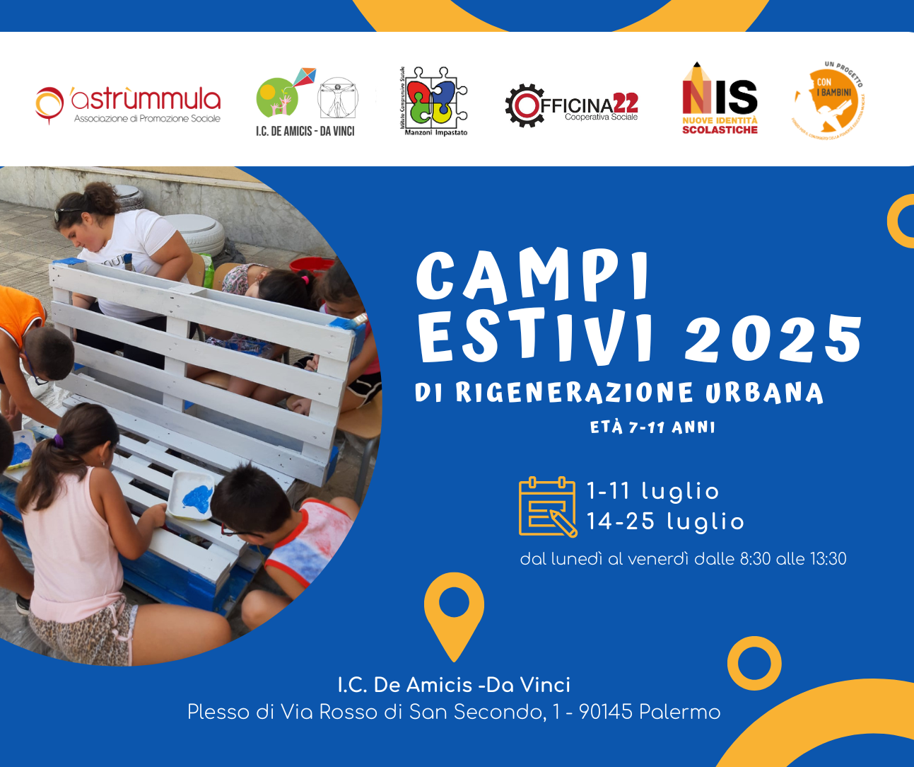 CAMPO ESTIVO DI RIGENERAZIONE URBANA – 1/11 – 14/25 LUGLIO 2025