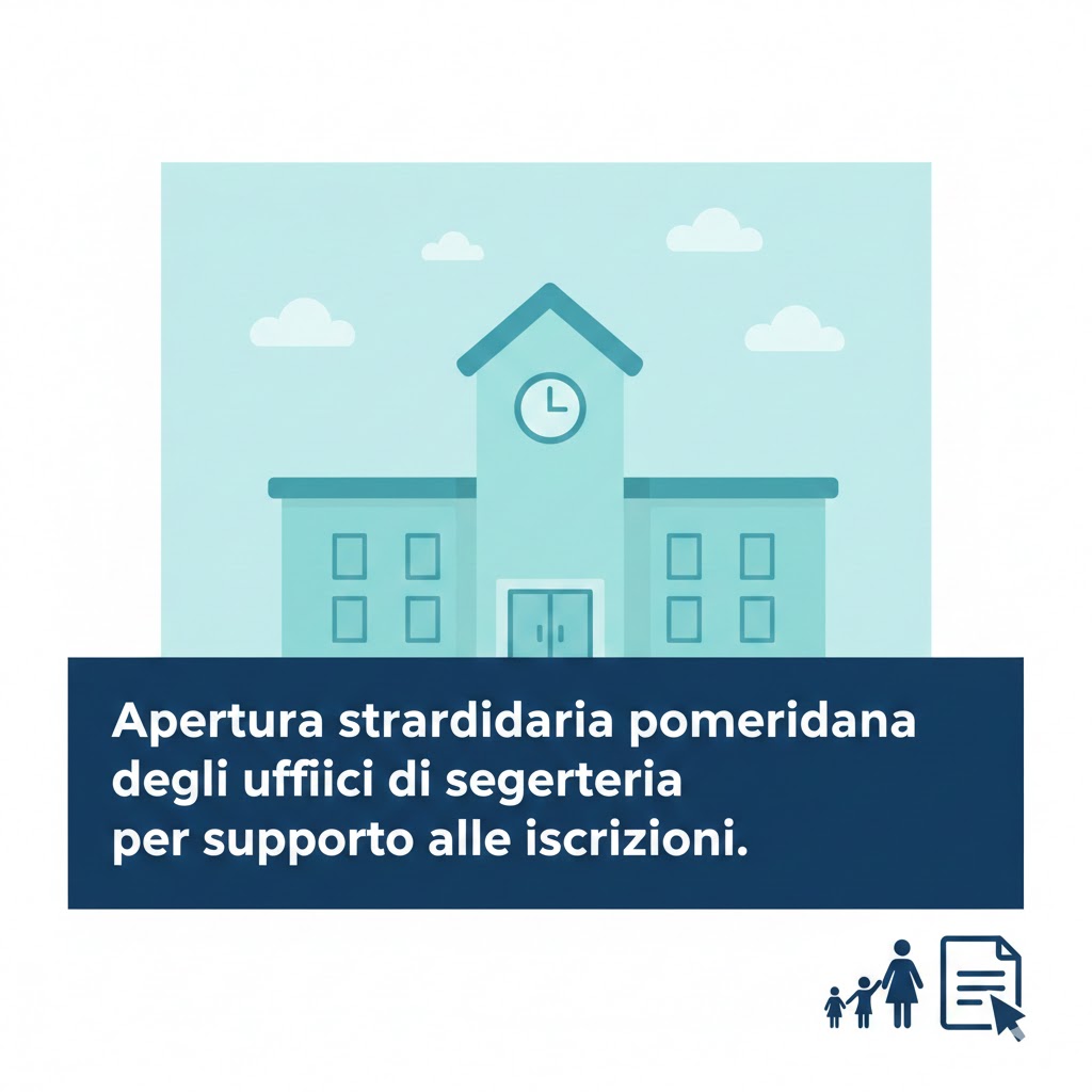 Apertura straordinaria pomeridiana degli uffici di segreteria per supporto alle iscrizioni