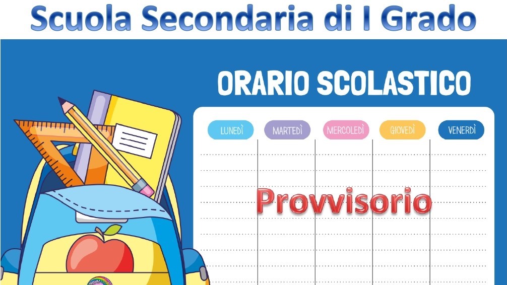 Orario Provvisorio secondaria