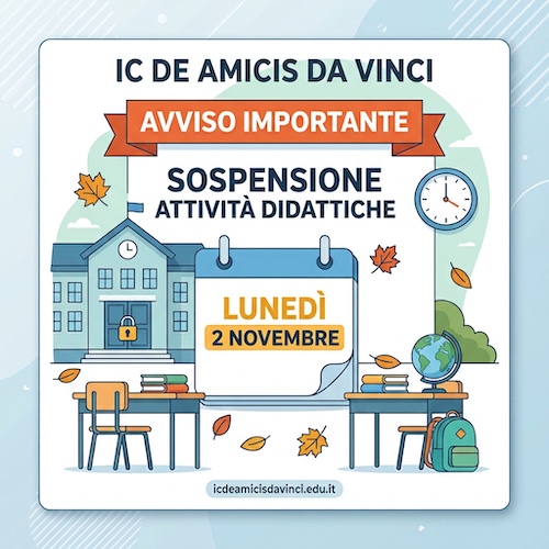 Sospensione delle attività didattiche per la giornata di lunedì 2 novembre 2026 